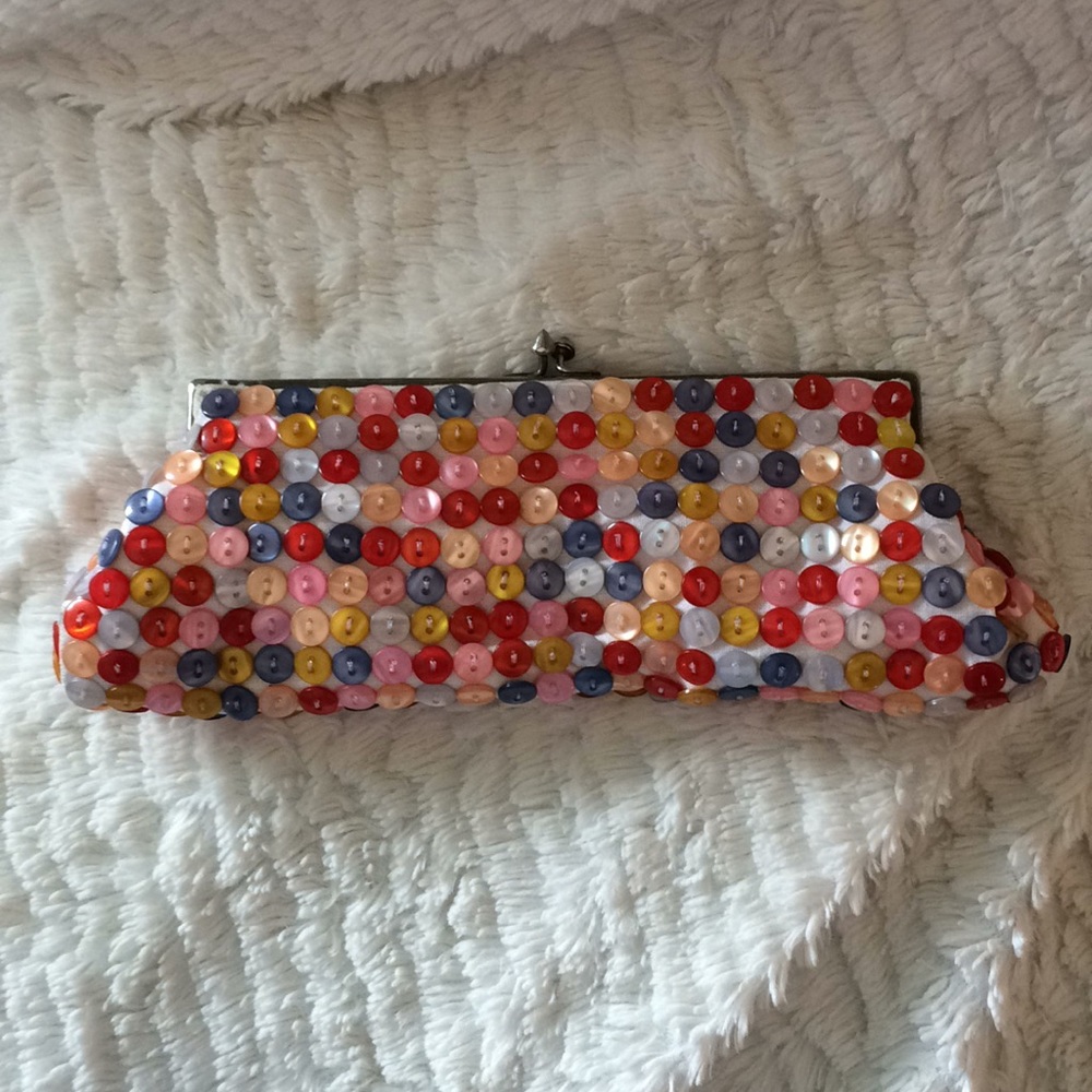 Vintage button clutch.